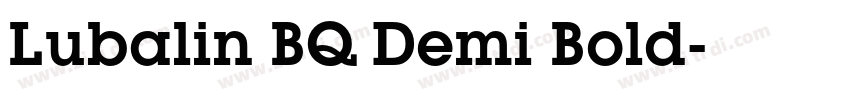 Lubalin BQ Demi Bold字体转换